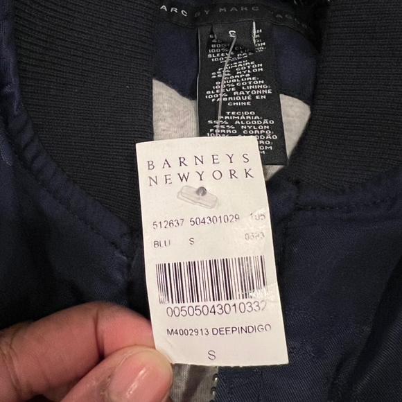 Brand New Authentic Marc Jacobs Navy Fatigue Bomber Jacket - Picture 2 of 7